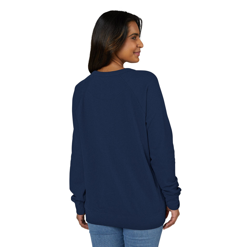 Heather Charcoal Raglan Crewneck Sweatshirt — Lightweight French Terry Pullover