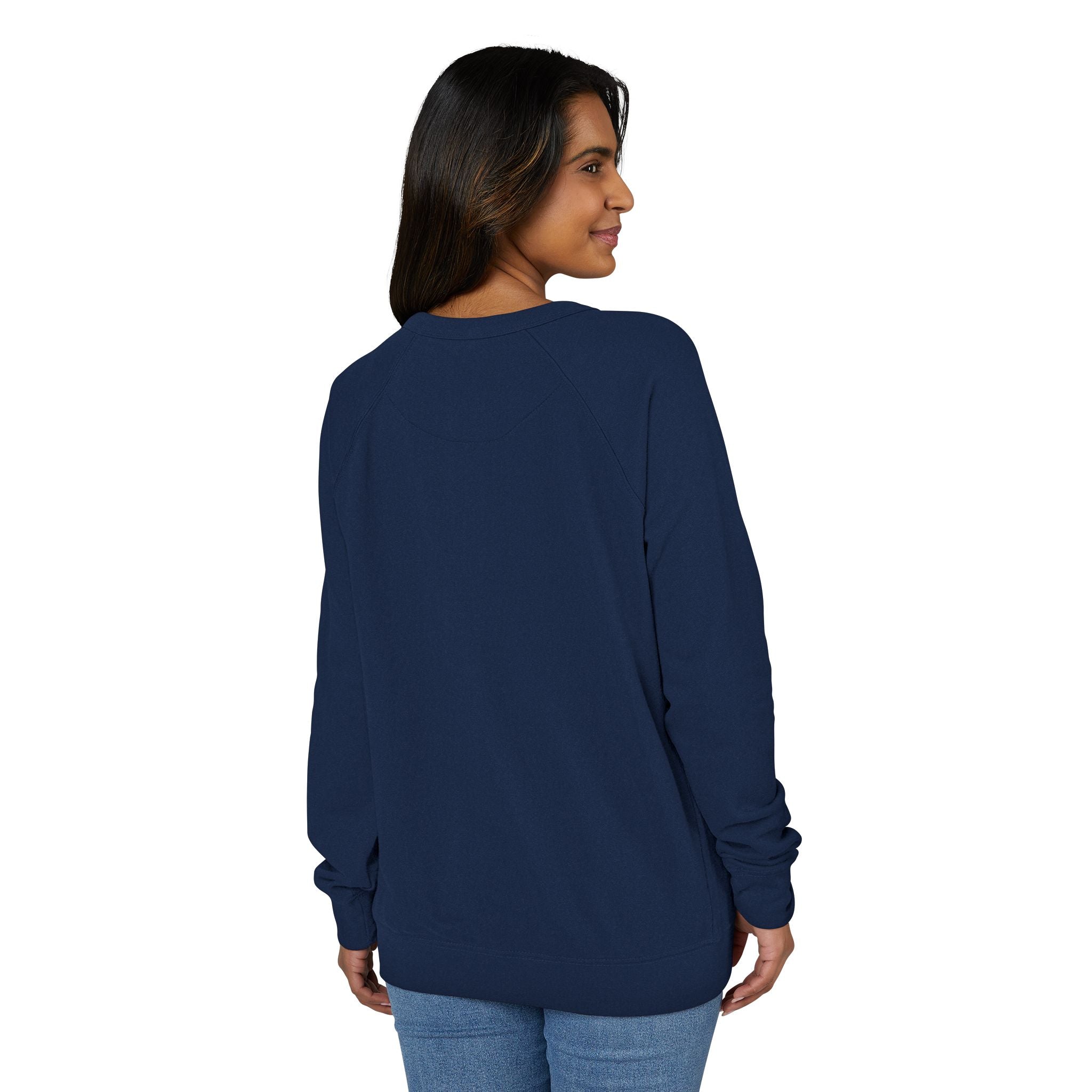 Heather Charcoal Raglan Crewneck Sweatshirt — Lightweight French Terry Pullover