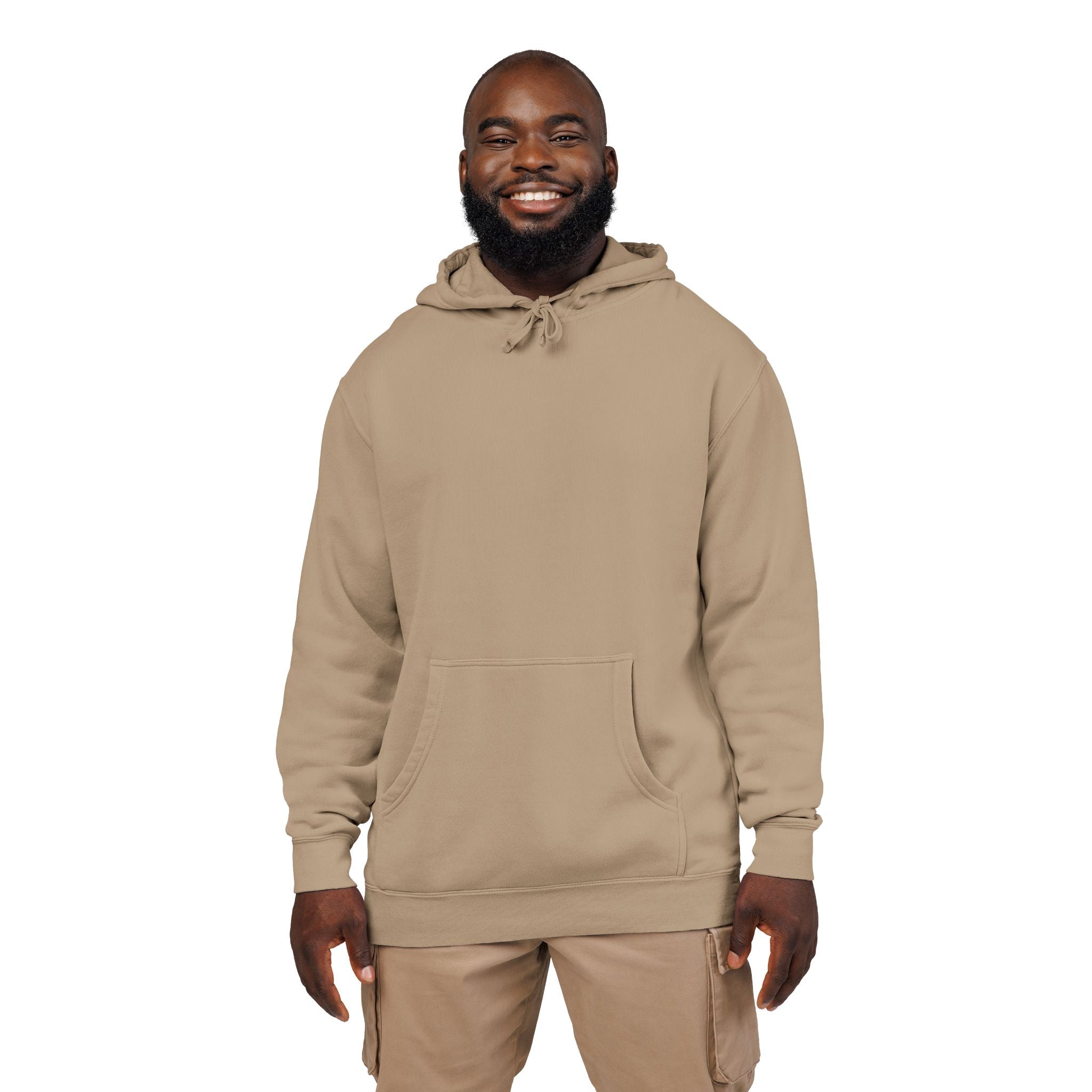 Pigment-Dyed Hoodie — Washed Blush Pullover Hooded Sweatshirt
