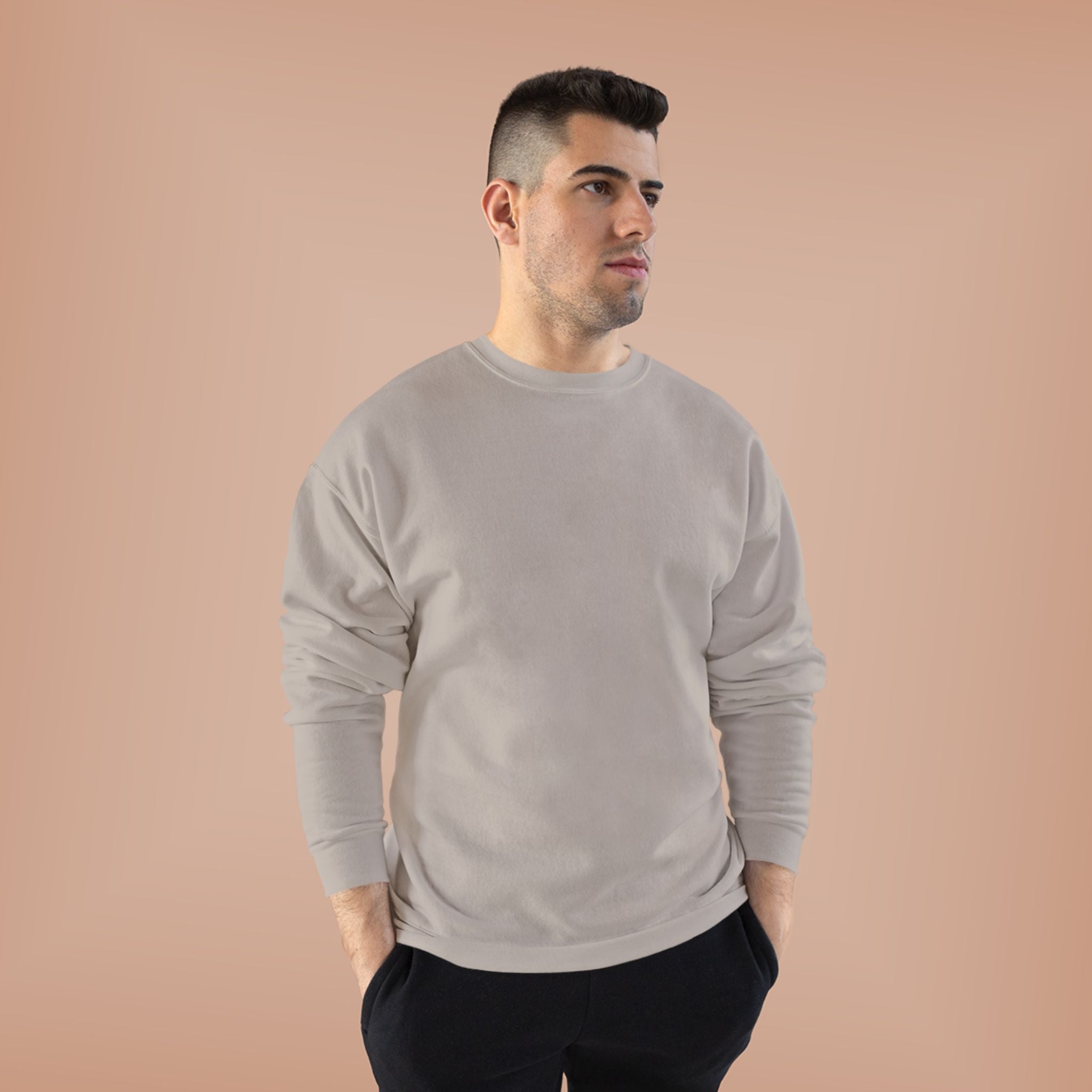 Classic White Crewneck Sweatshirt