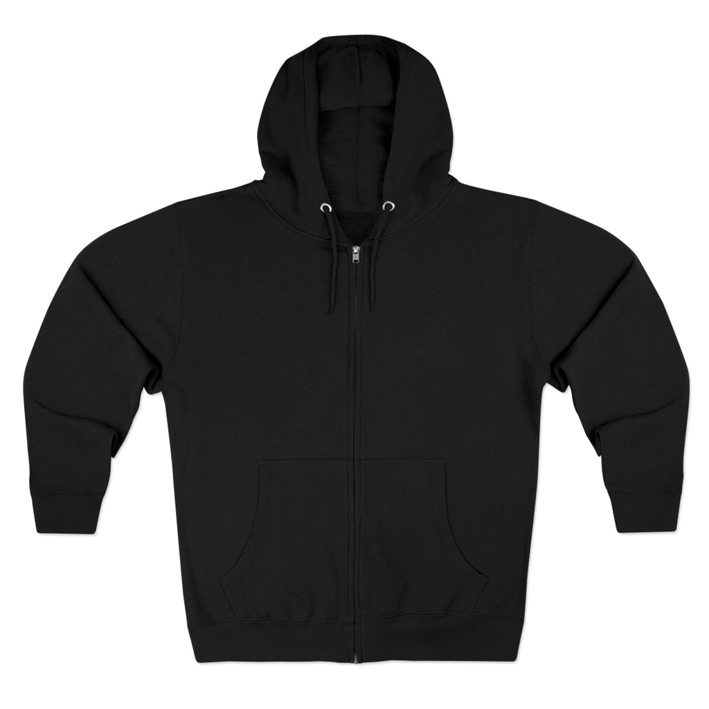 Classic White Zip Hoodie - Plain Full-Zip Hooded Sweatshirt