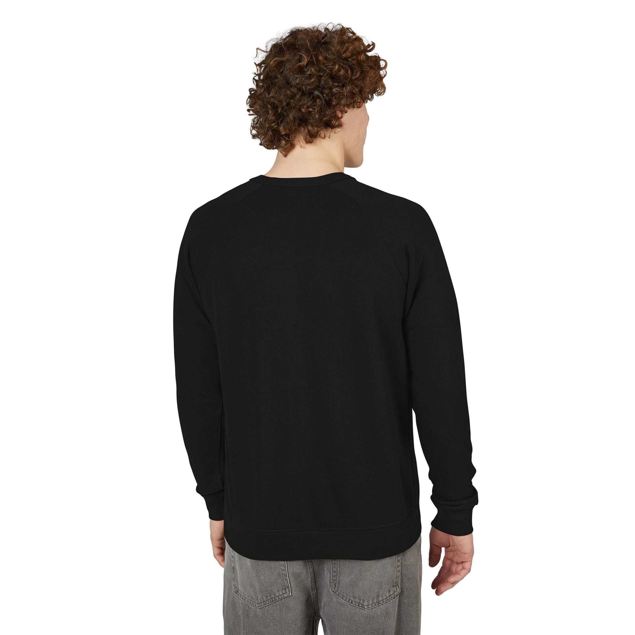 Heather Charcoal Raglan Crewneck Sweatshirt — Lightweight French Terry Pullover