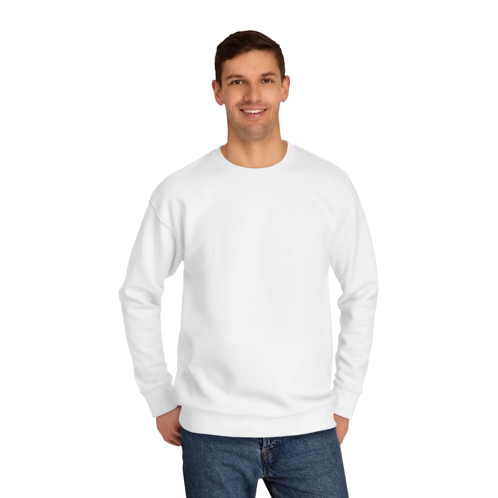 Crewneck Sweatshirt – Classic Coral Crew Sweatshirt, Cozy Everyday Pullover