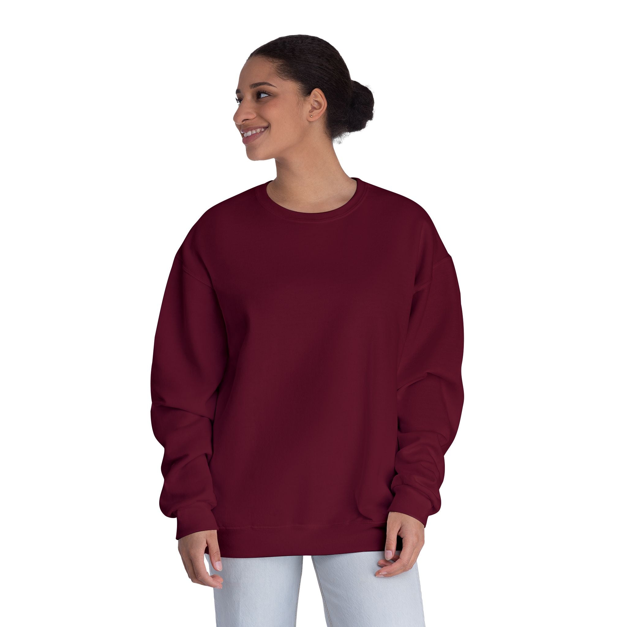 Classic White Crewneck Sweatshirt — Unisex Pullover