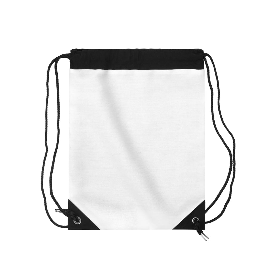 Blank White Drawstring Bag — Customizable Gym Sack