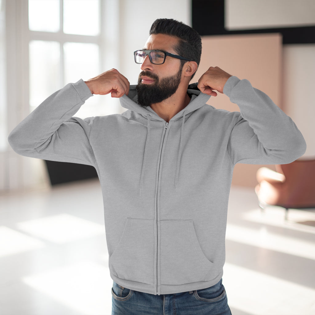 Zip Hoodie — Classic Navy Full‑Zip Hooded Sweatshirt