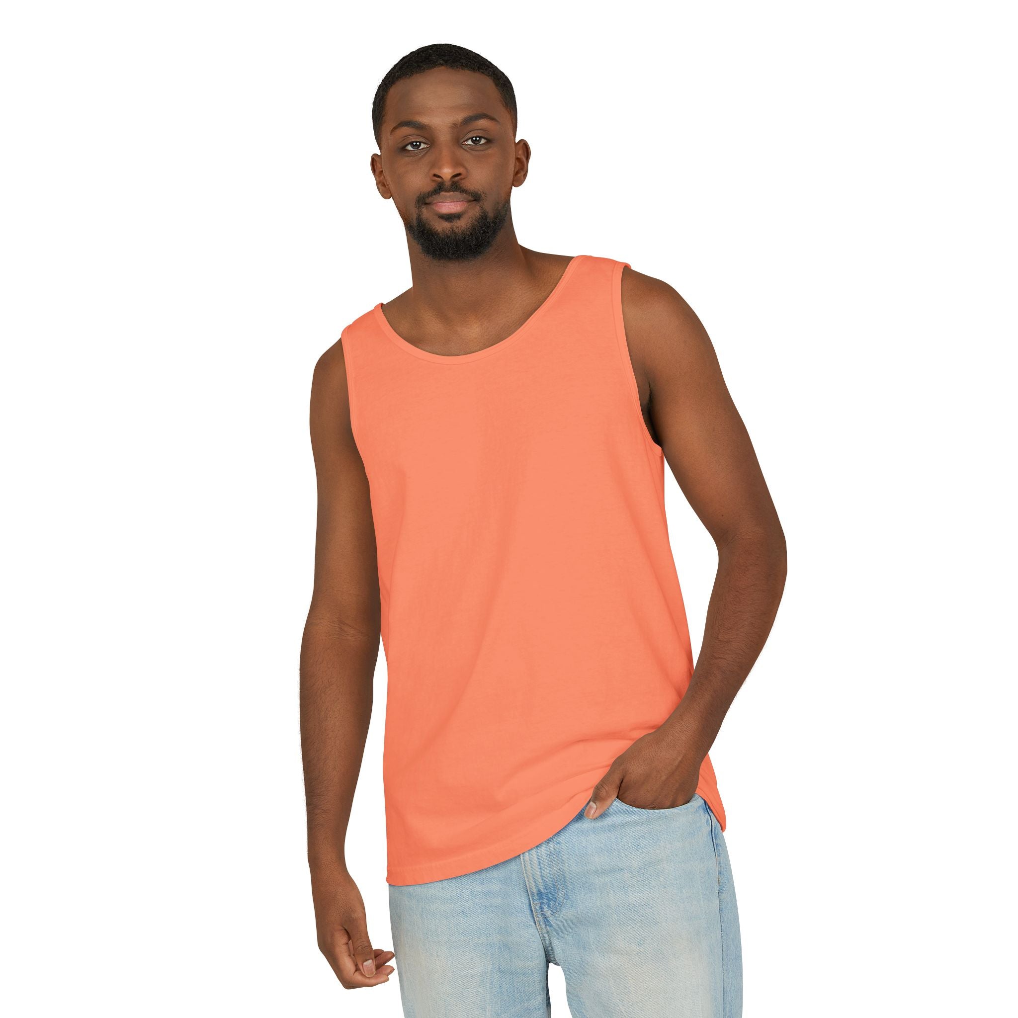 Plain White Tank Top — Lightweight Unisex Garment-Dyed Sleeveless Tee
