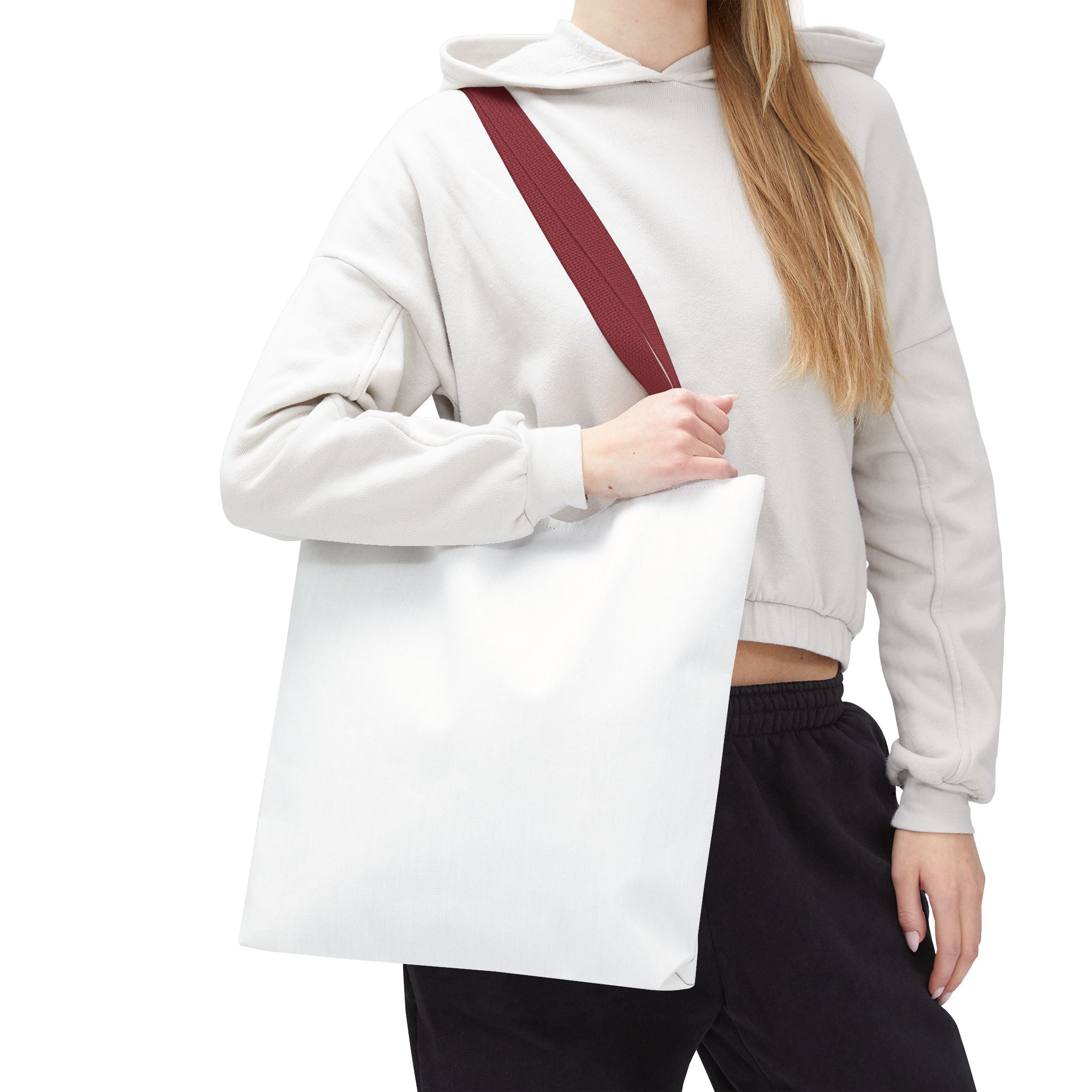 Custom All-Over Print Tote Bag — Blank White Canvas Shoulder Tote