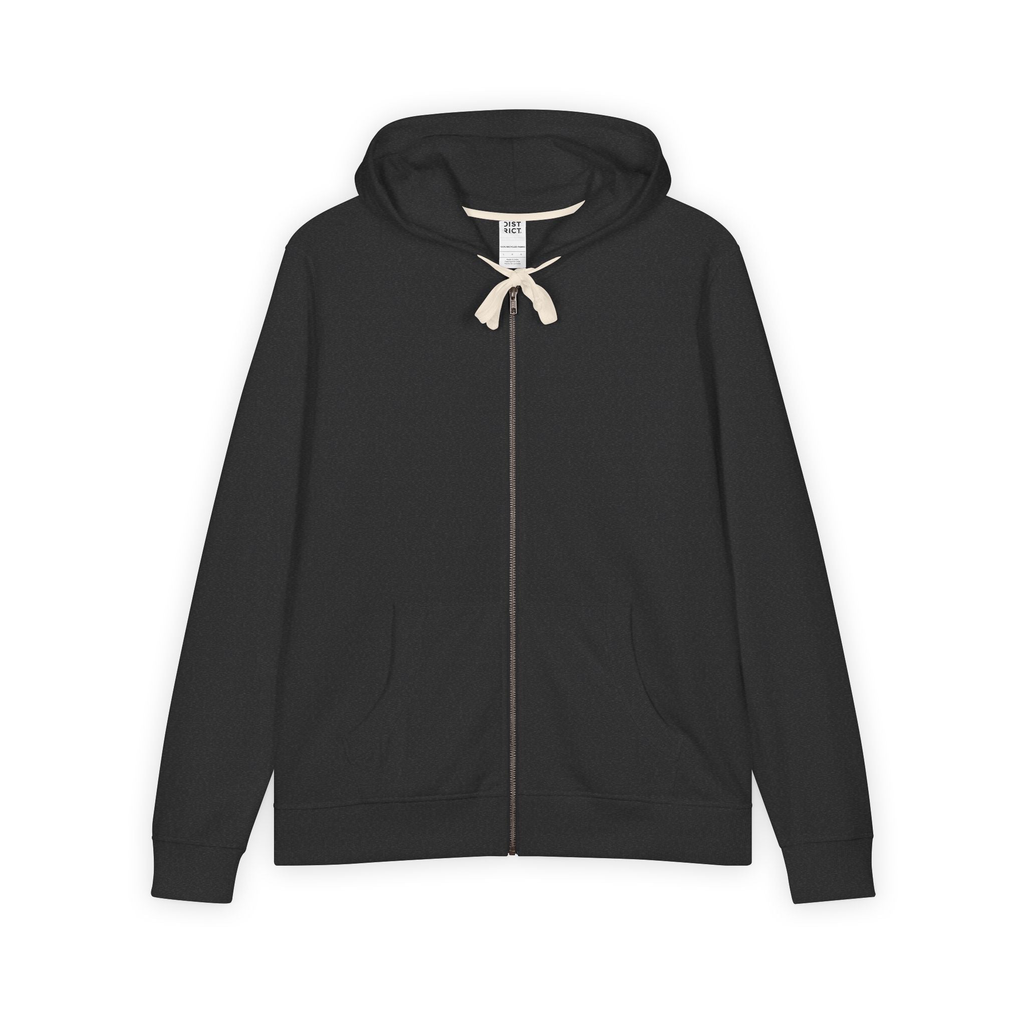 Men's Full-Zip Hoodie — Classic White Re-Fleece Zip-Up