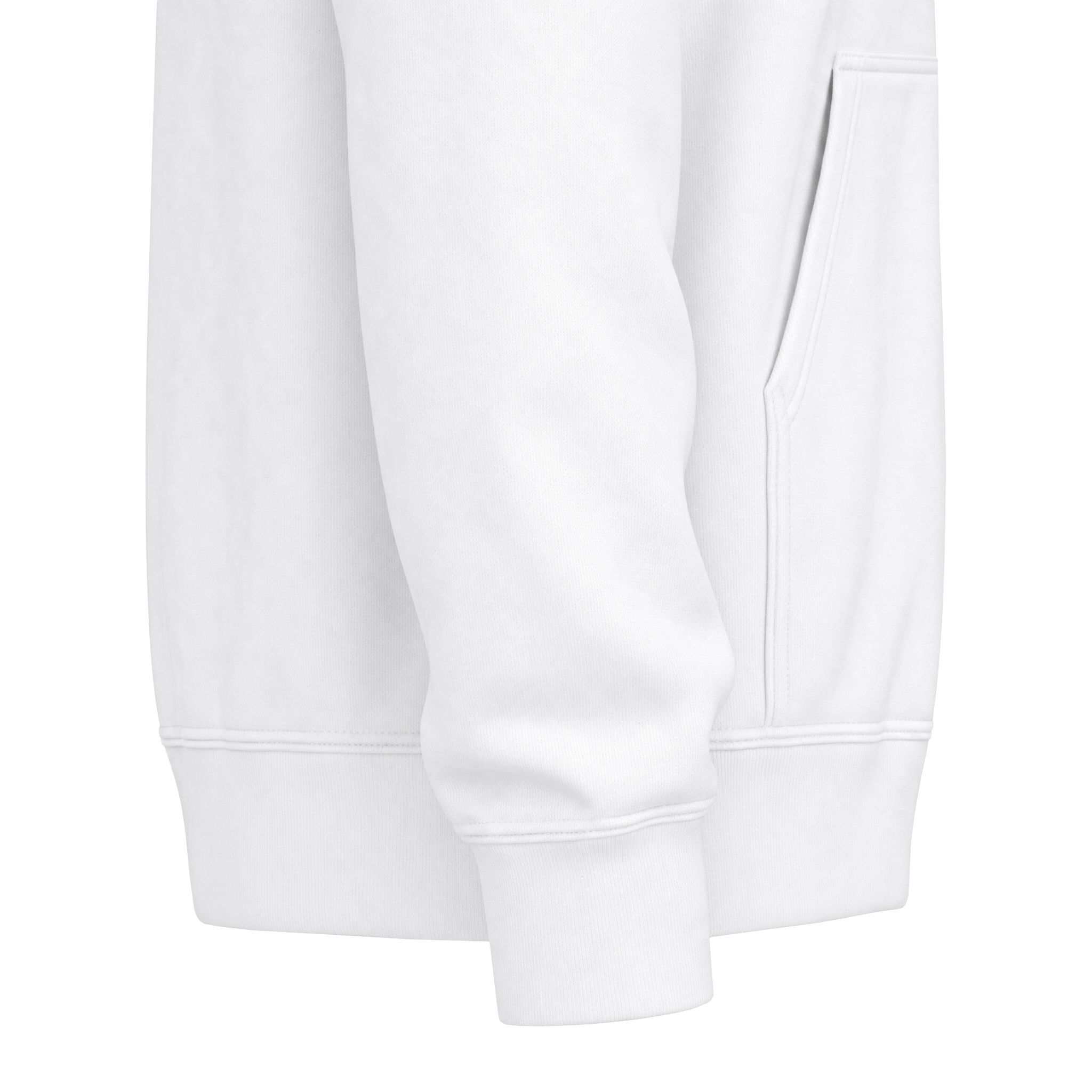 Classic White Fleece Hoodie – Soft Midweight Pullover
