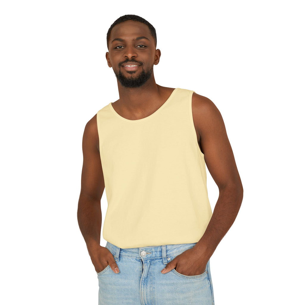 Plain White Tank Top — Lightweight Unisex Garment-Dyed Sleeveless Tee