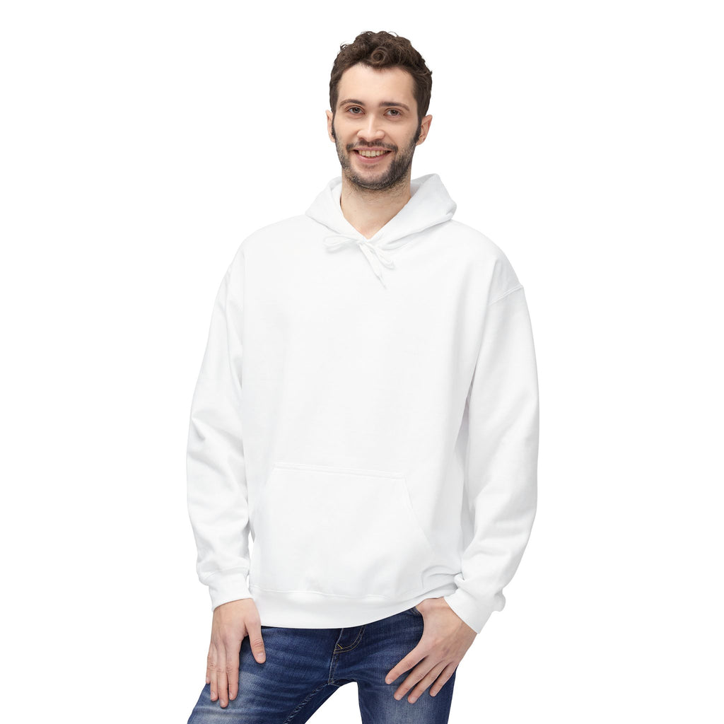 Classic White Fleece Hoodie – Soft Midweight Pullover