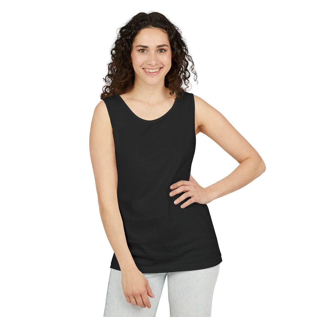 Plain White Tank Top — Lightweight Unisex Garment-Dyed Sleeveless Tee