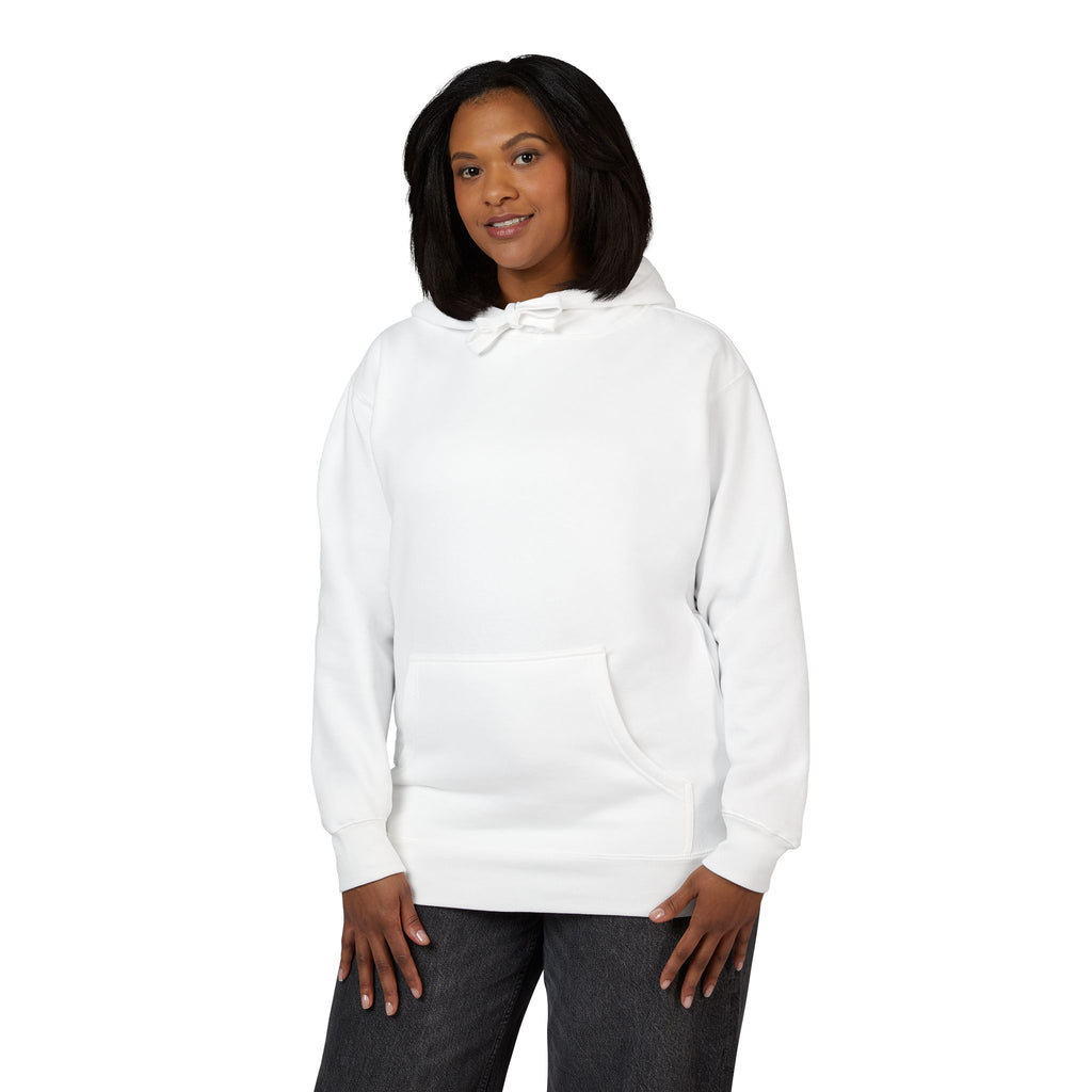 White Fleece Hoodie – Minimal Classic Pullover Hooded Sweatshirt