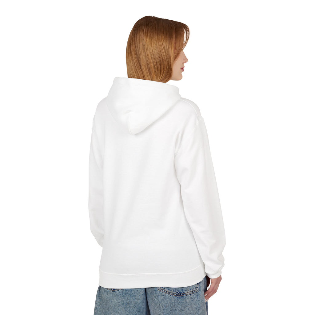 Classic White Fleece Hoodie – Soft Midweight Pullover