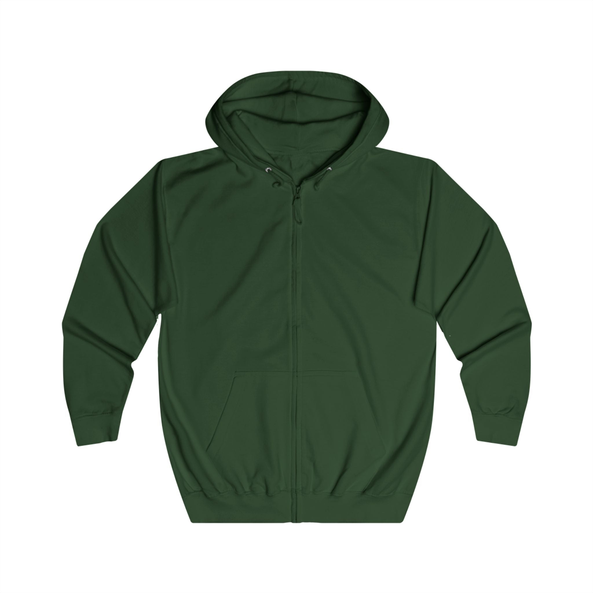 Full Zip Hoodie — Classic White Zip-Up Hoodie