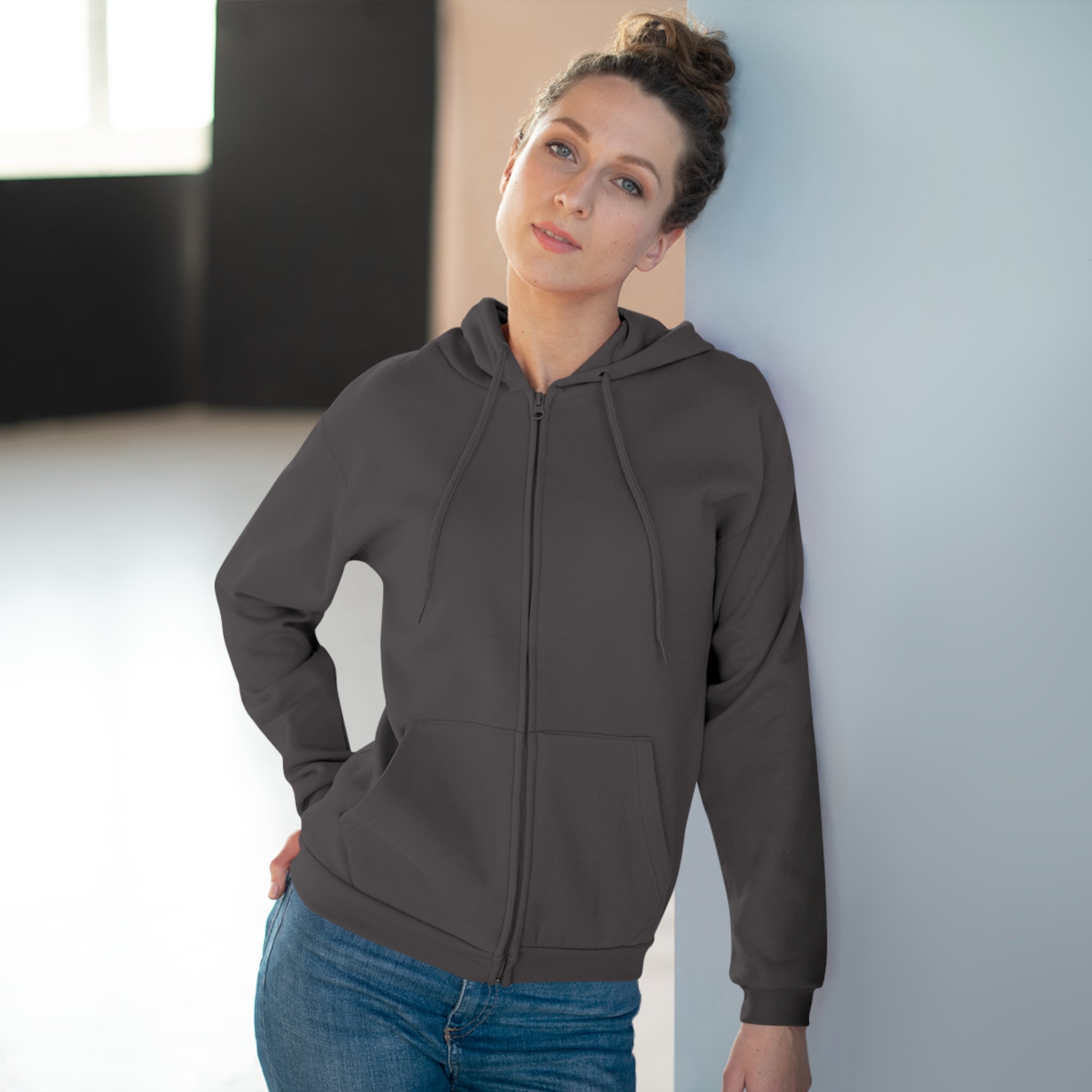 Zip Hoodie — Classic Navy Full‑Zip Hooded Sweatshirt