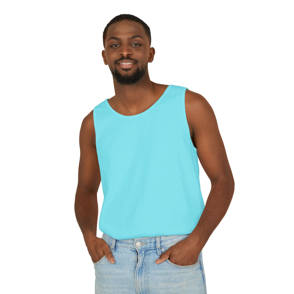 Plain White Tank Top — Lightweight Unisex Garment-Dyed Sleeveless Tee