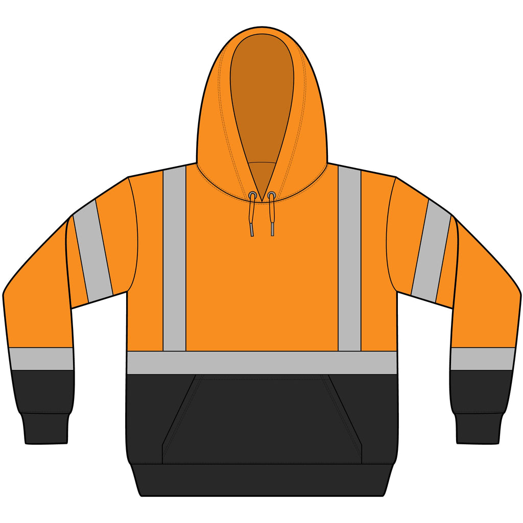 ANSI 107 Class 3 Heavy-Duty Fleece Pullover Hoodie