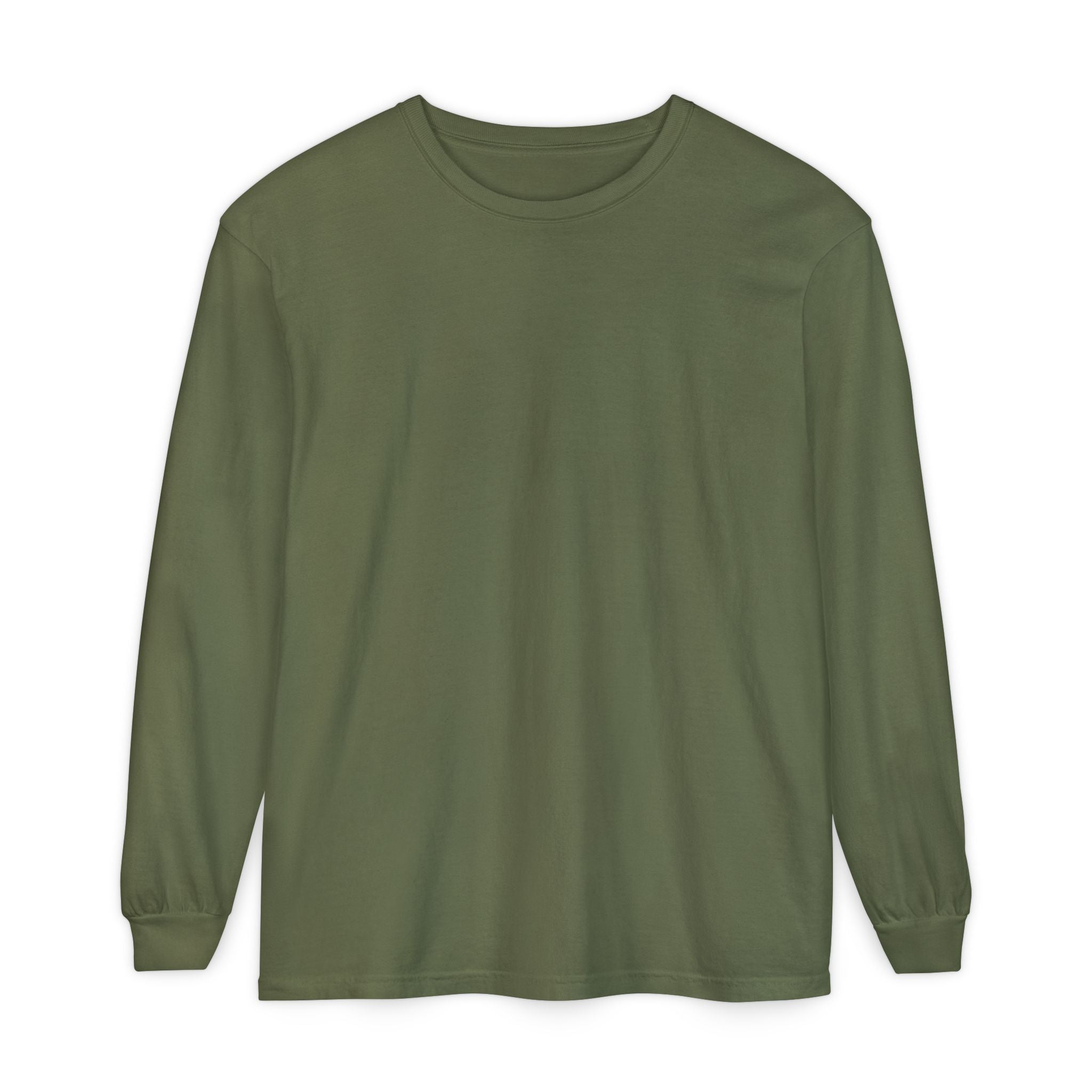 Long Sleeve T-Shirt — Classic White Garment-Dyed Tee
