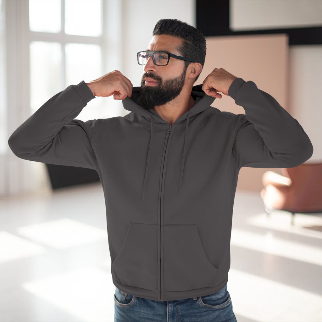 Zip Hoodie — Classic Navy Full‑Zip Hooded Sweatshirt