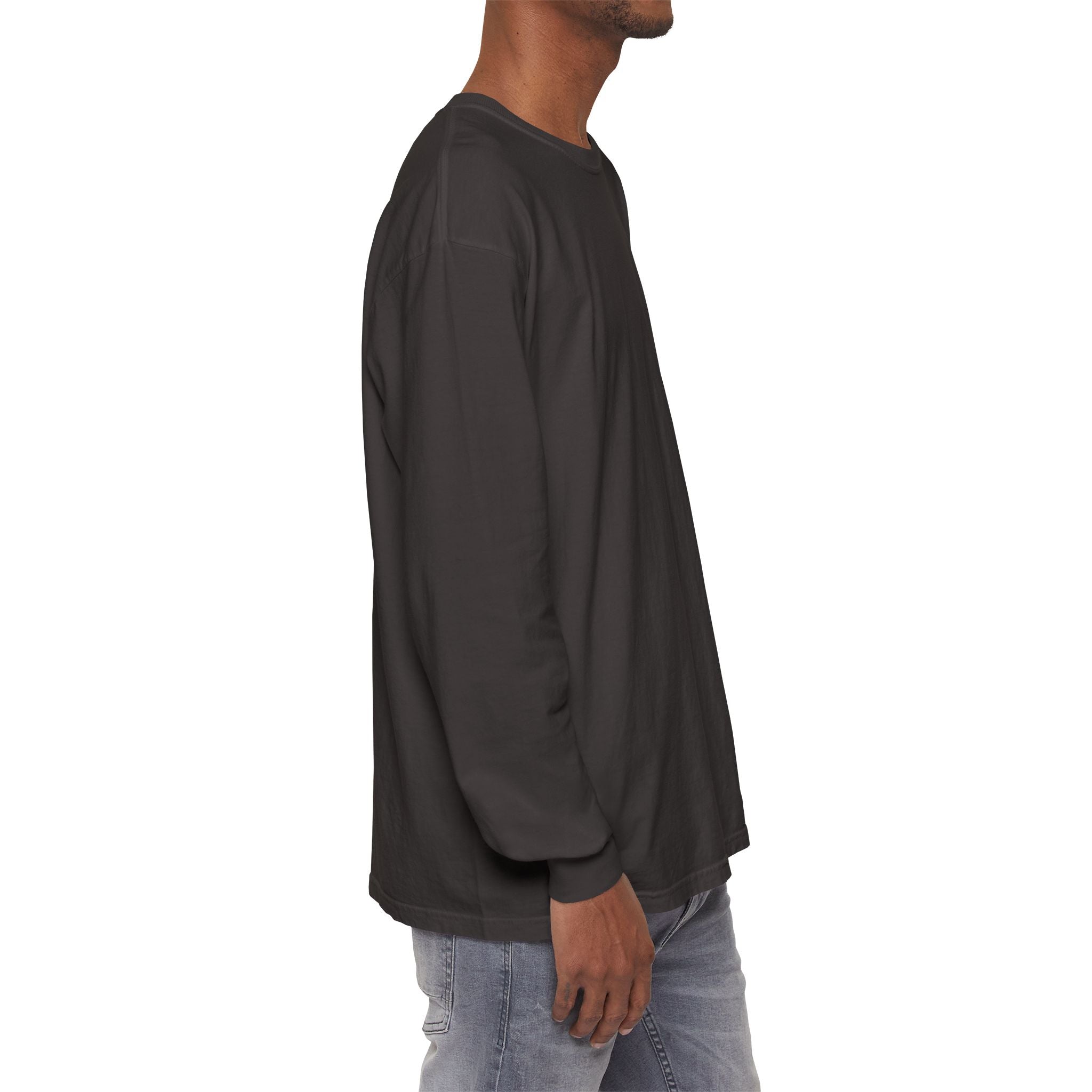 Long Sleeve T-Shirt — Classic White Garment-Dyed Tee