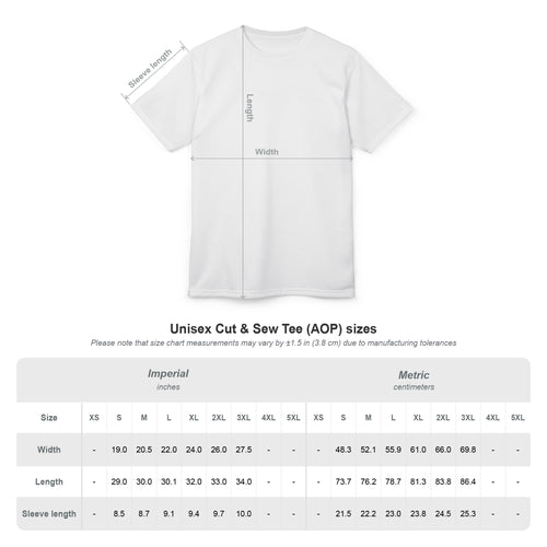 All-Over Print Cut & Sew Tee — Custom AOP Graphic Shirt