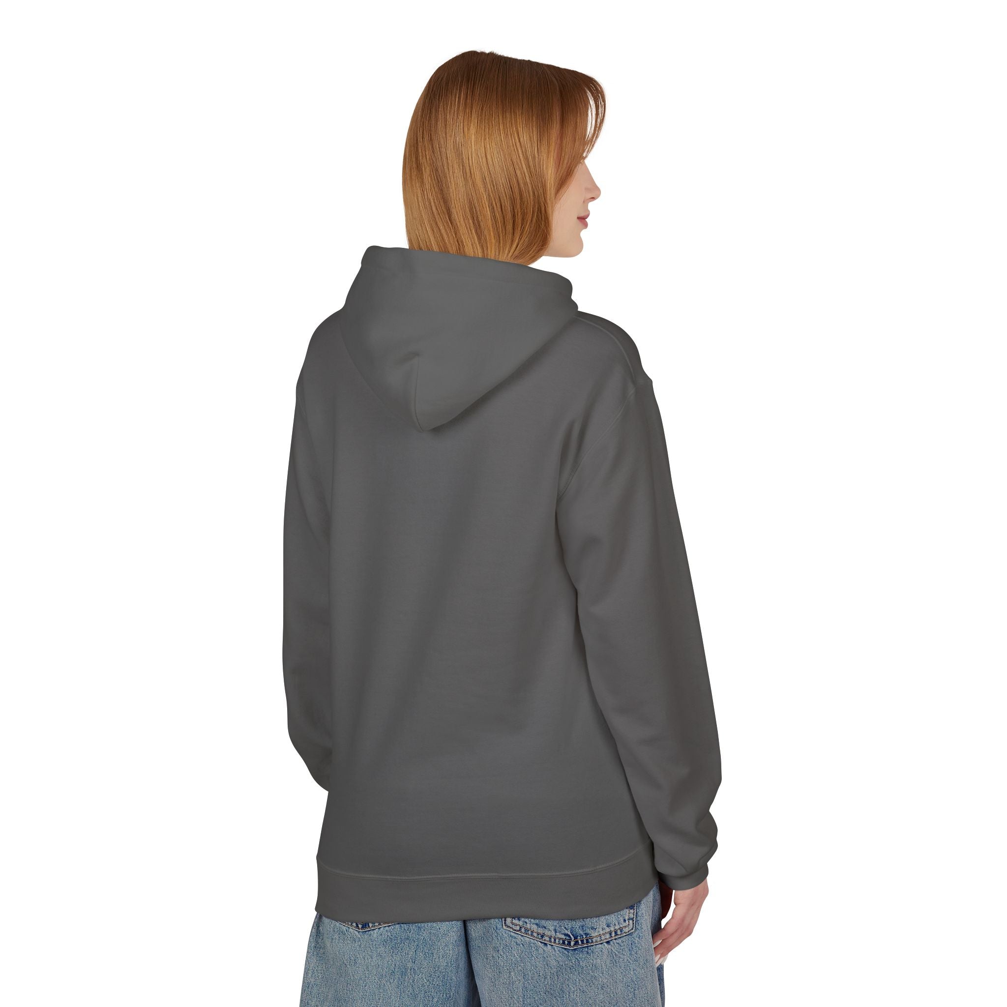 Classic White Fleece Hoodie – Soft Midweight Pullover