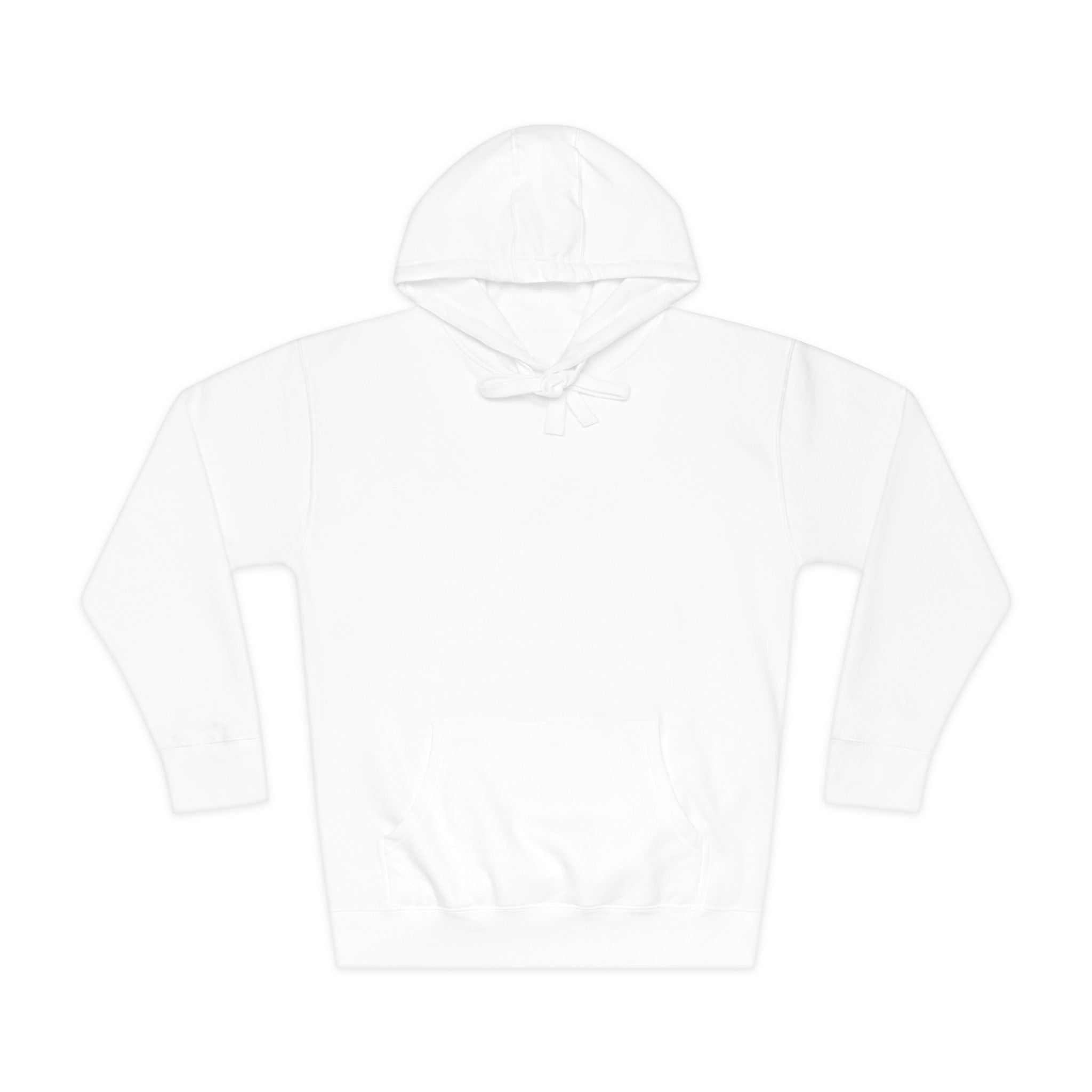 White Fleece Hoodie – Minimal Classic Pullover Hooded Sweatshirt