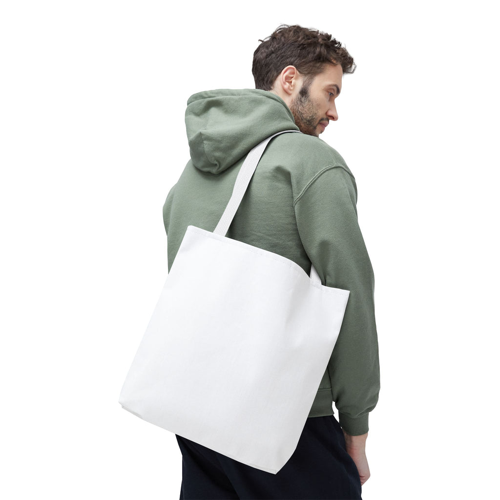Custom All-Over Print Tote Bag — Blank White Canvas Shoulder Tote
