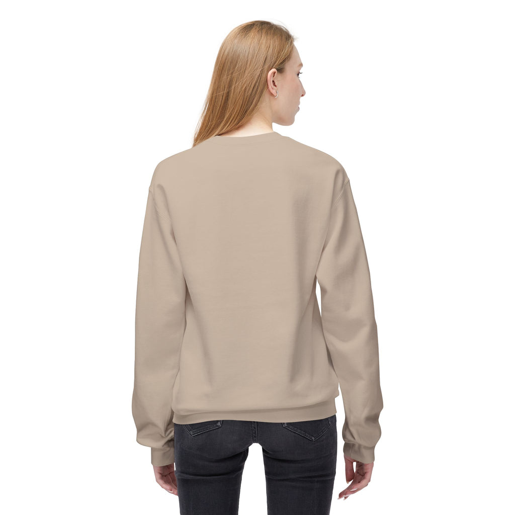 Classic White Crewneck Sweatshirt — Unisex Midweight Fleece