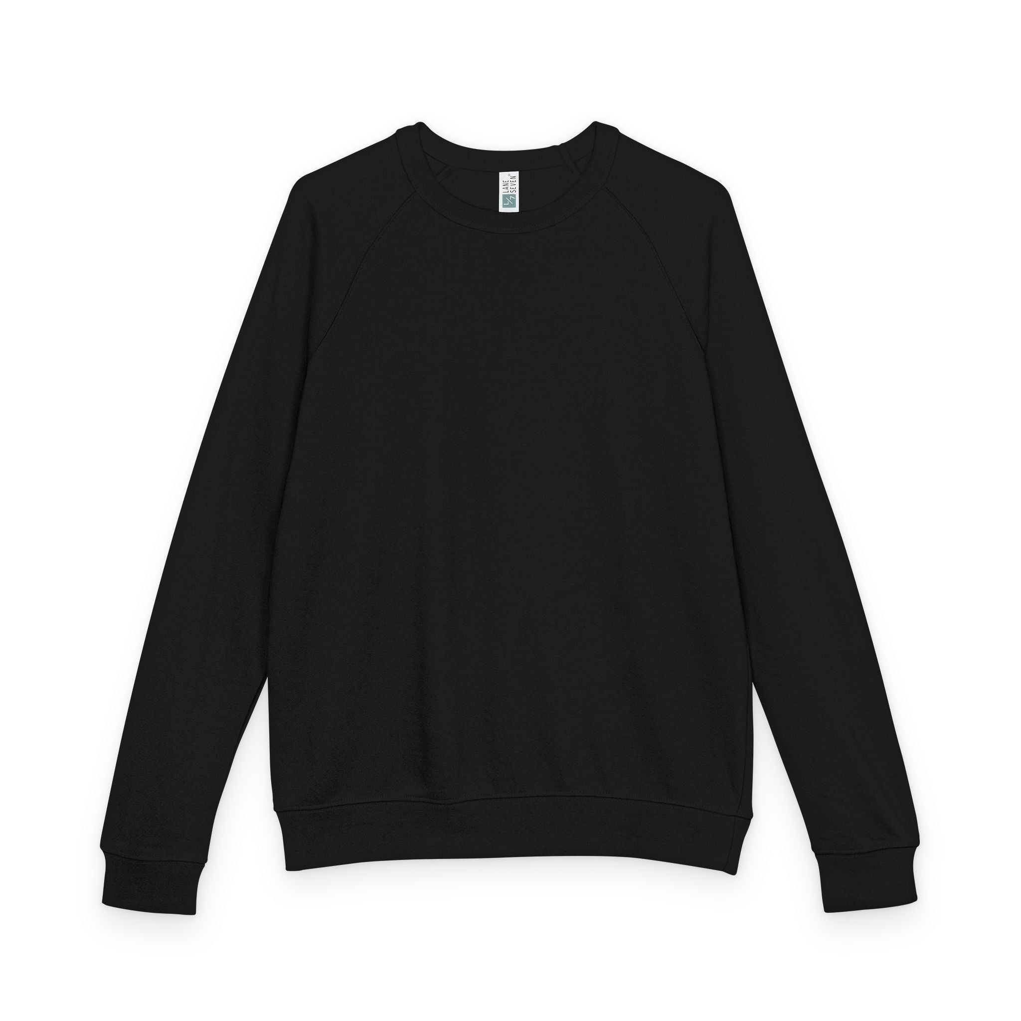 Heather Charcoal Raglan Crewneck Sweatshirt — Lightweight French Terry Pullover