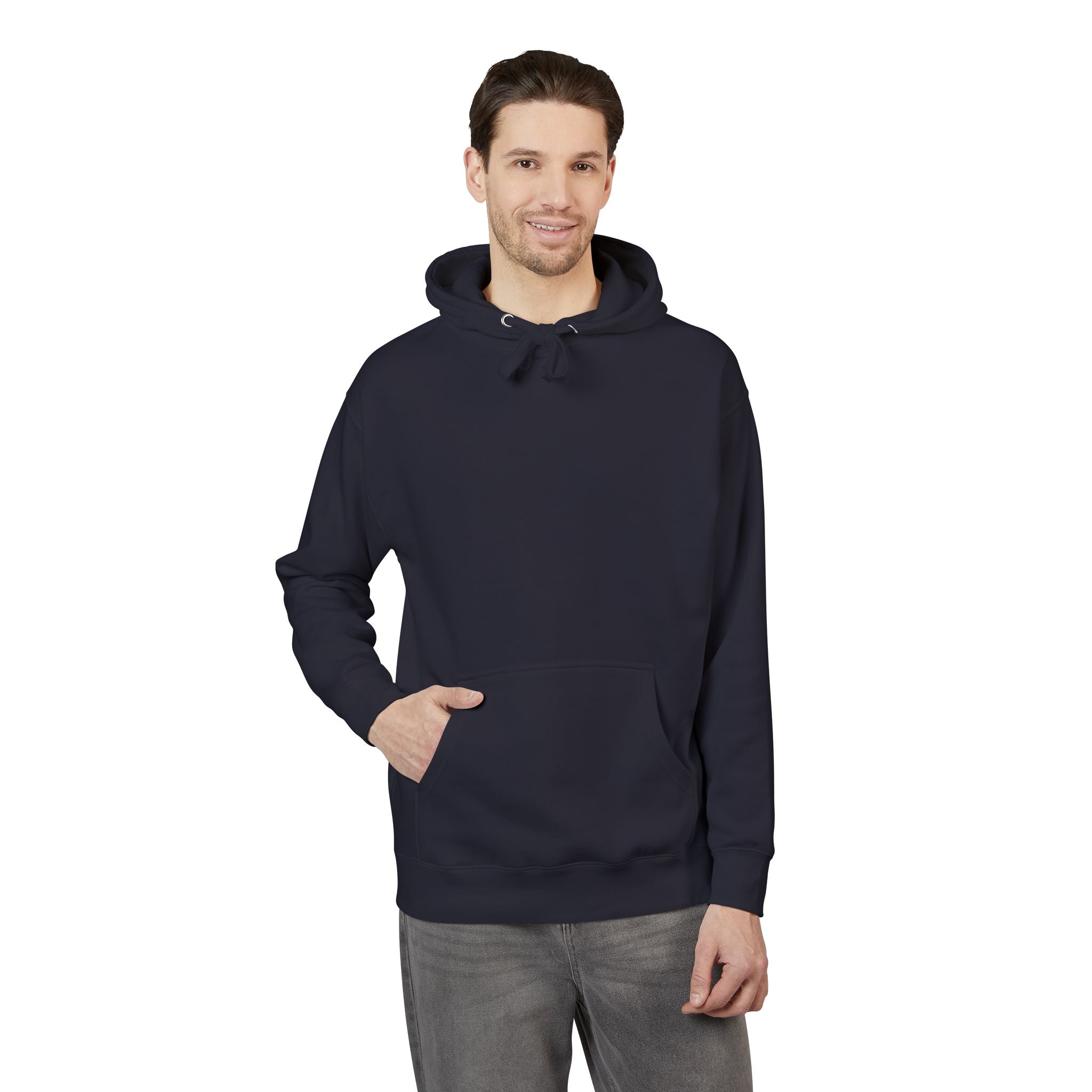 White Fleece Hoodie – Minimal Classic Pullover Hooded Sweatshirt