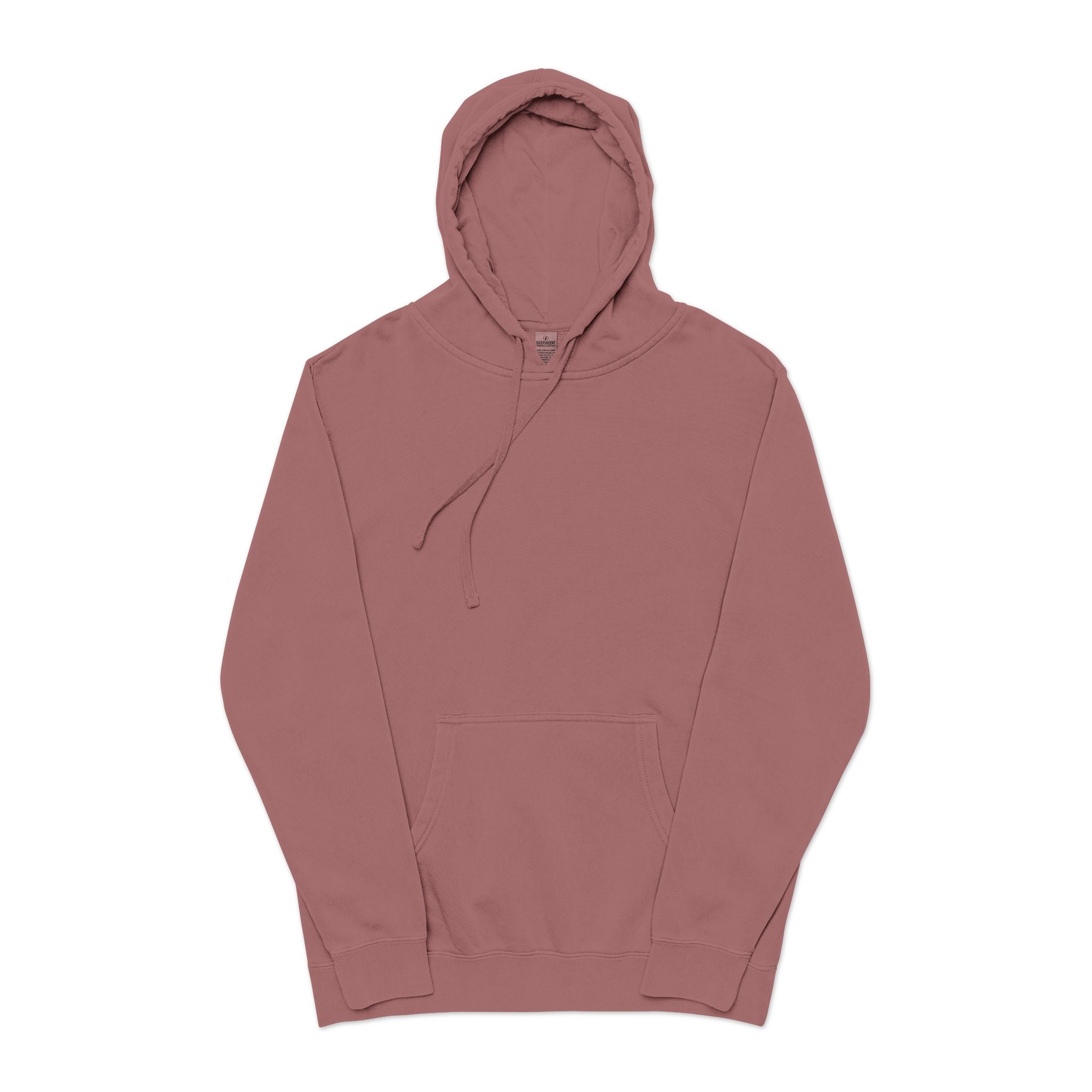 Pigment-Dyed Hoodie — Washed Blush Pullover Hooded Sweatshirt