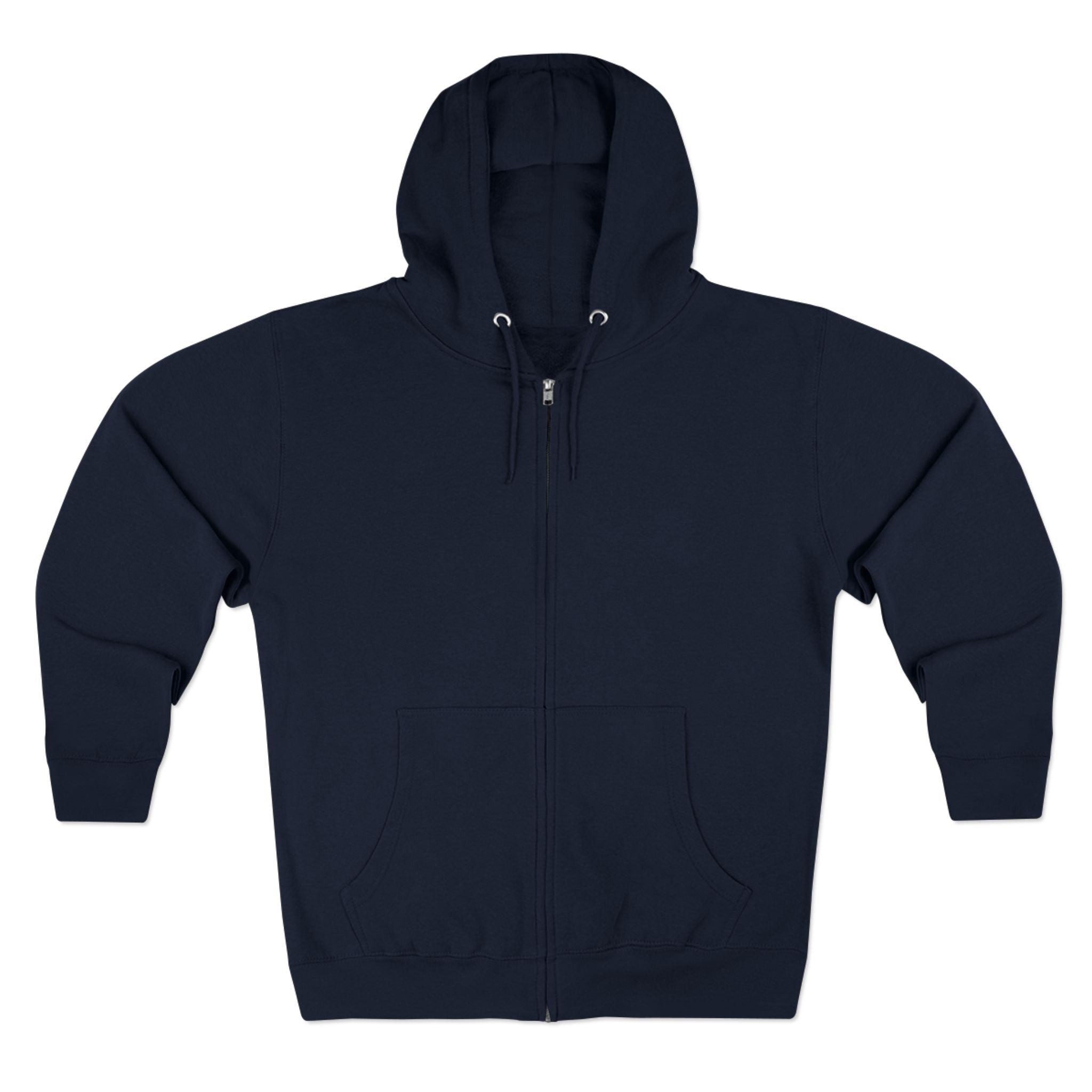 Classic White Zip Hoodie - Plain Full-Zip Hooded Sweatshirt