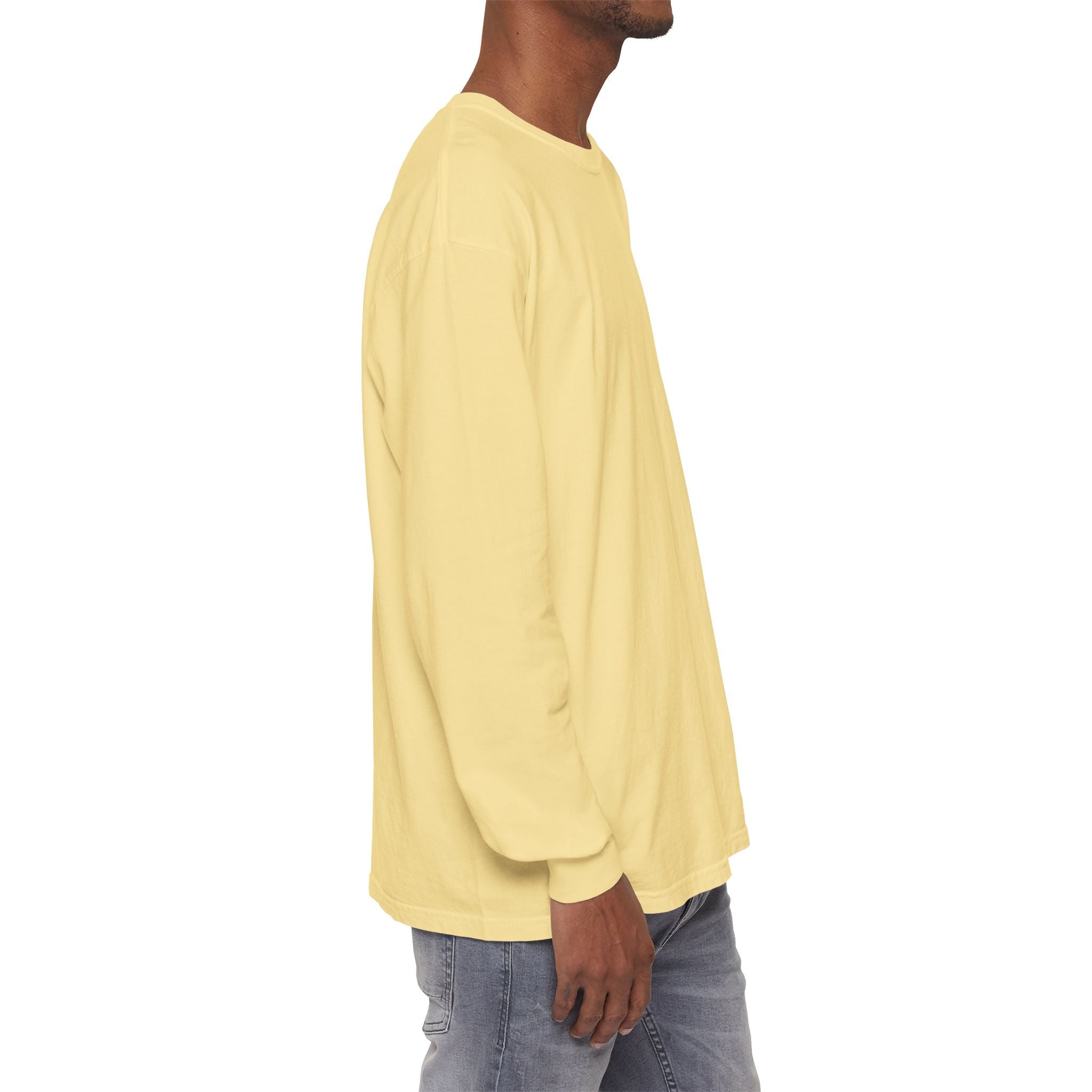 Long Sleeve T-Shirt — Classic White Garment-Dyed Tee