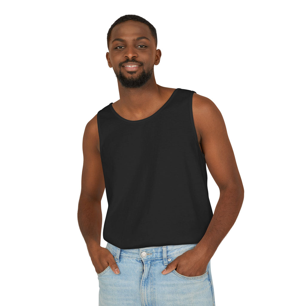 Plain White Tank Top — Lightweight Unisex Garment-Dyed Sleeveless Tee