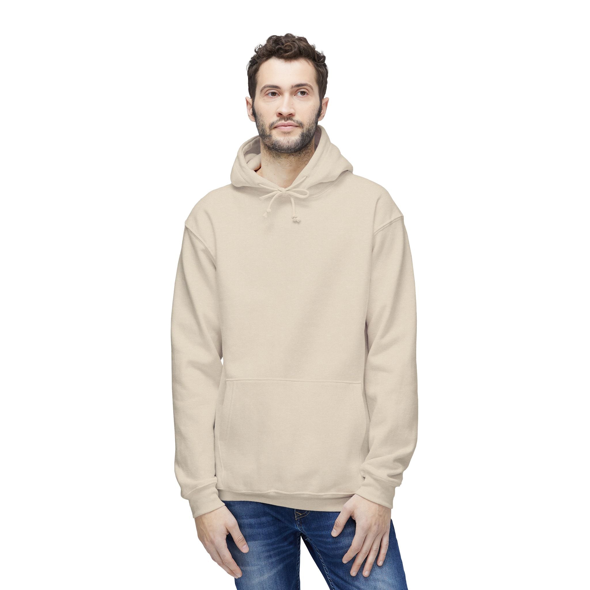 Classic White Hoodie — Made in USA Unisex Hooded Sweatshirt