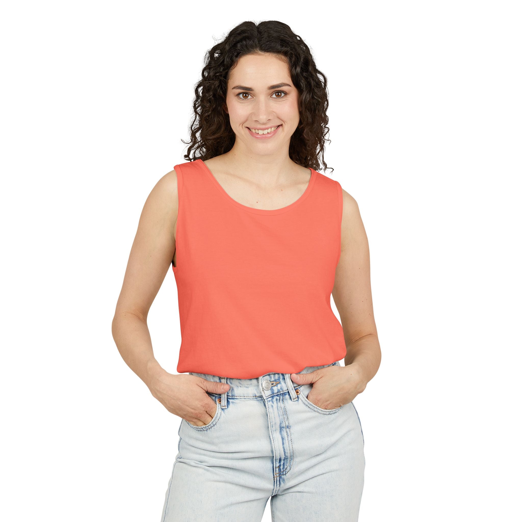 Classic White Tank Top — Everyday Garment-Dyed Casual Tank