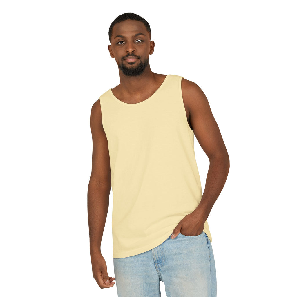 Plain White Tank Top — Lightweight Unisex Garment-Dyed Sleeveless Tee