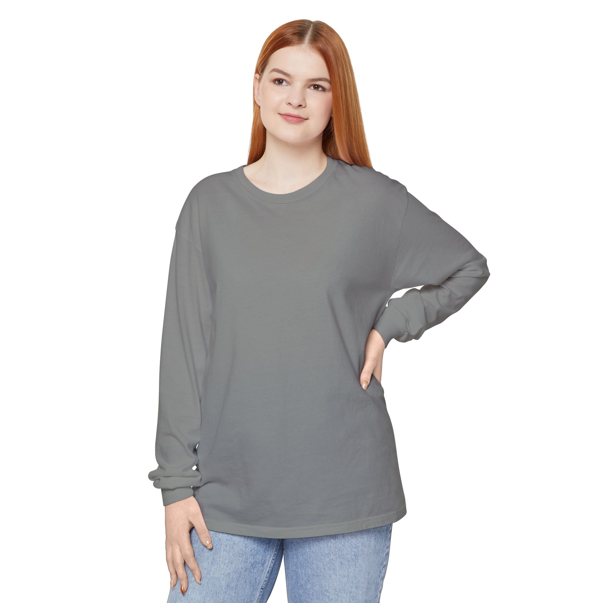 Long Sleeve T-Shirt — Classic White Garment-Dyed Tee