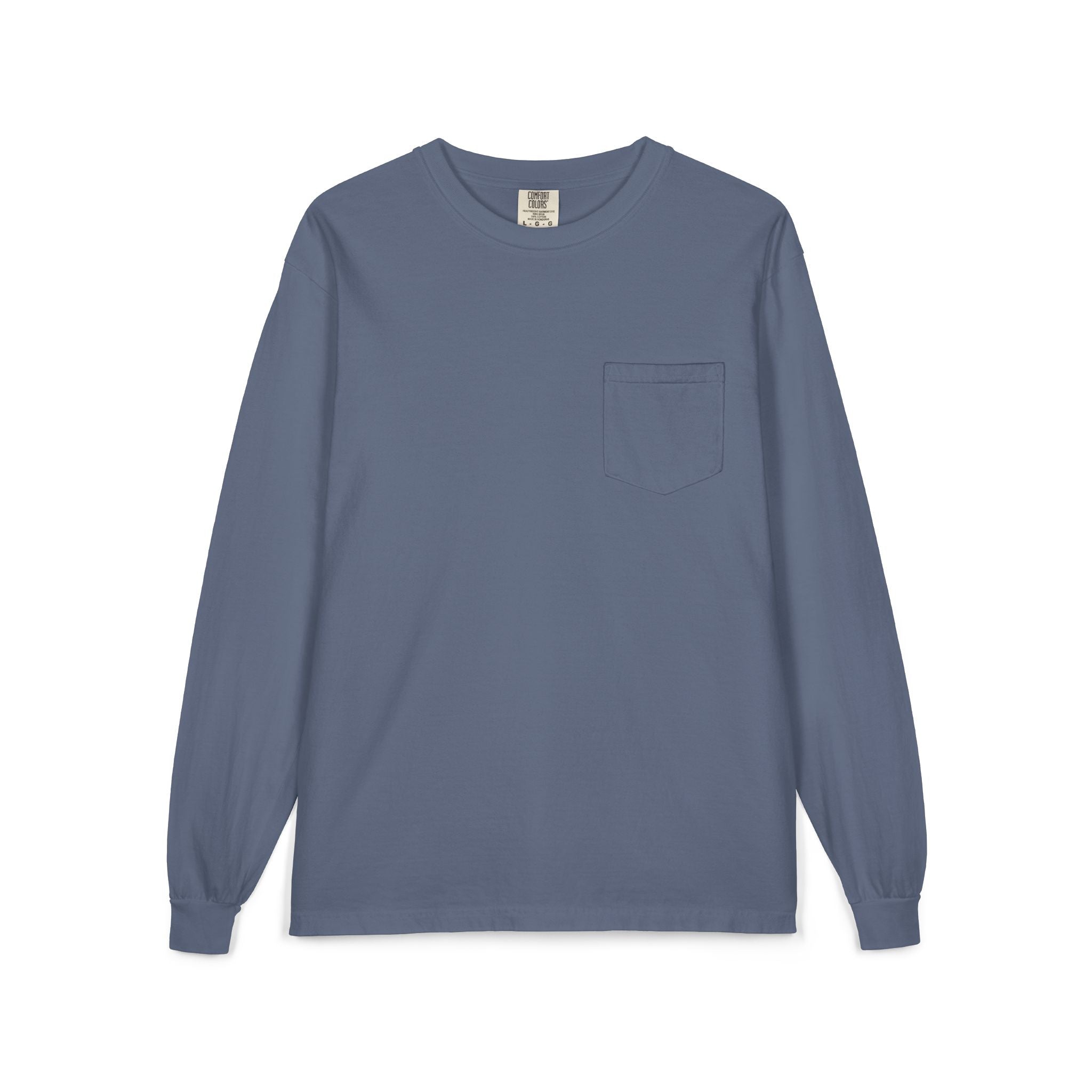 Long Sleeve Pocket Tee — Classic White Cotton Shirt