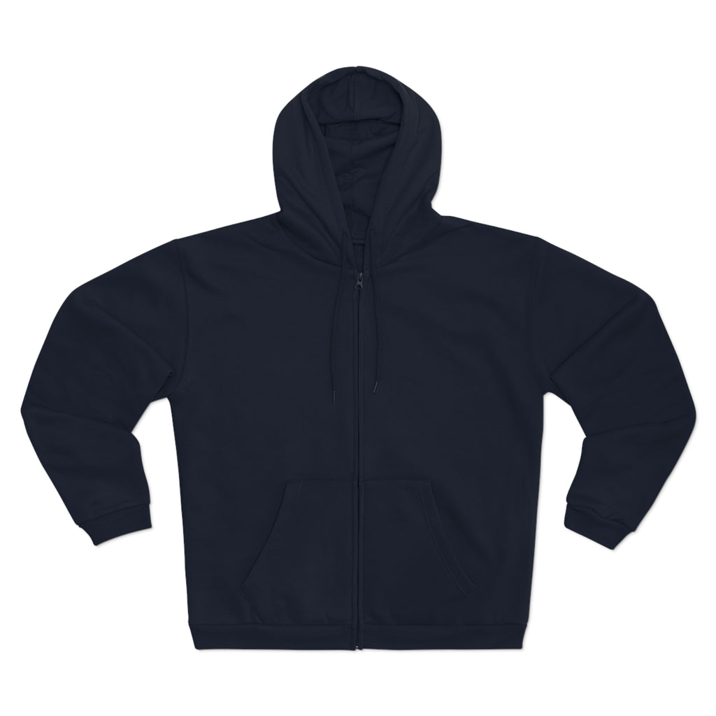 Zip Hoodie — Classic Navy Full‑Zip Hooded Sweatshirt