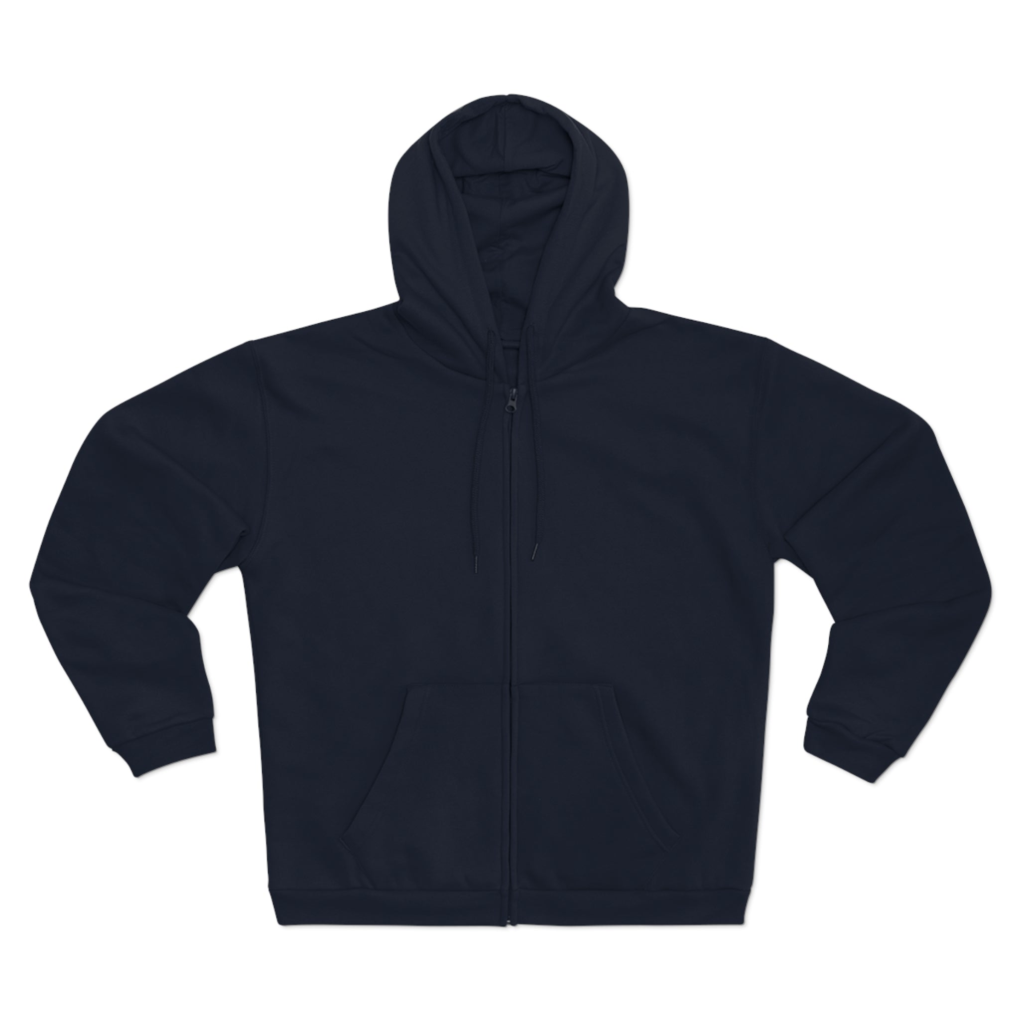 Zip Hoodie — Classic Navy Full‑Zip Hooded Sweatshirt