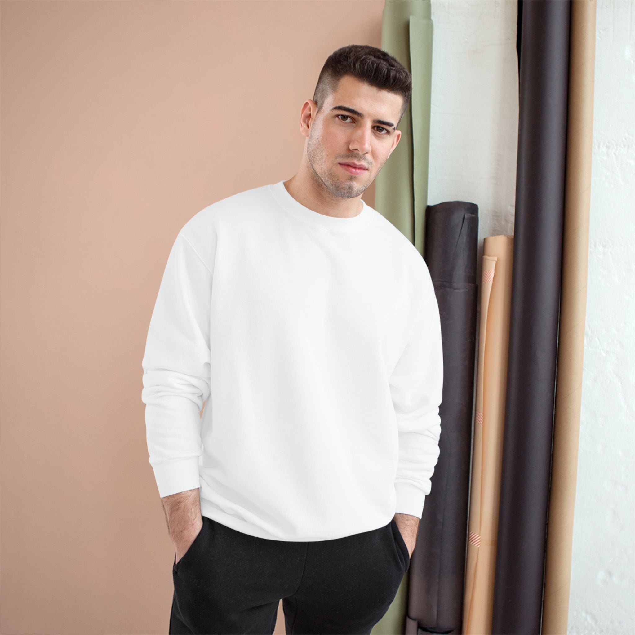 Champion Sweatshirt - Classic White Crewneck Sweatshirt