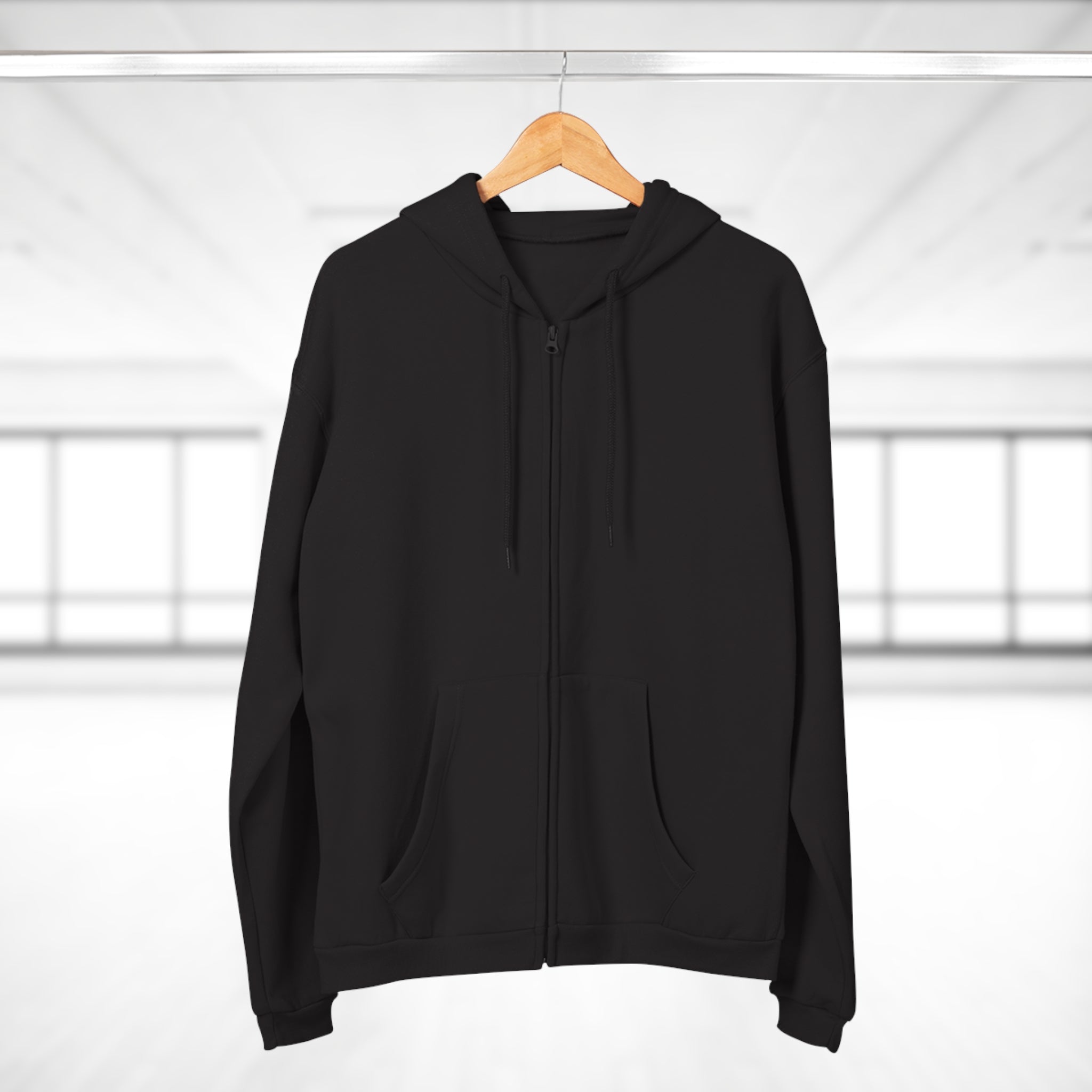Zip Hoodie — Classic Navy Full‑Zip Hooded Sweatshirt