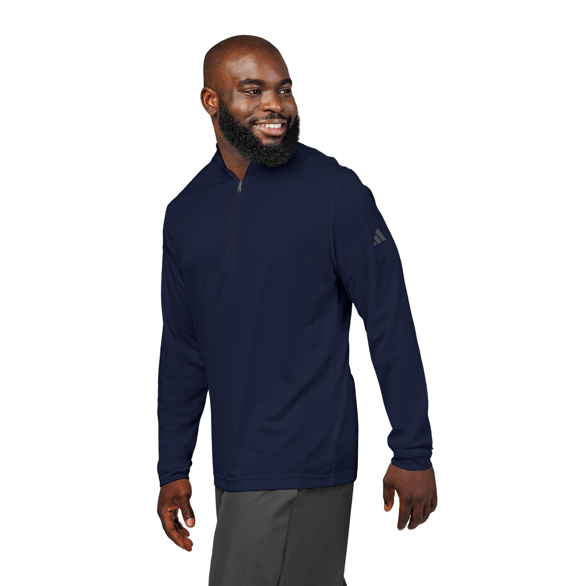 Adidas Quarter-Zip Pullover – Embroidered Performance Top