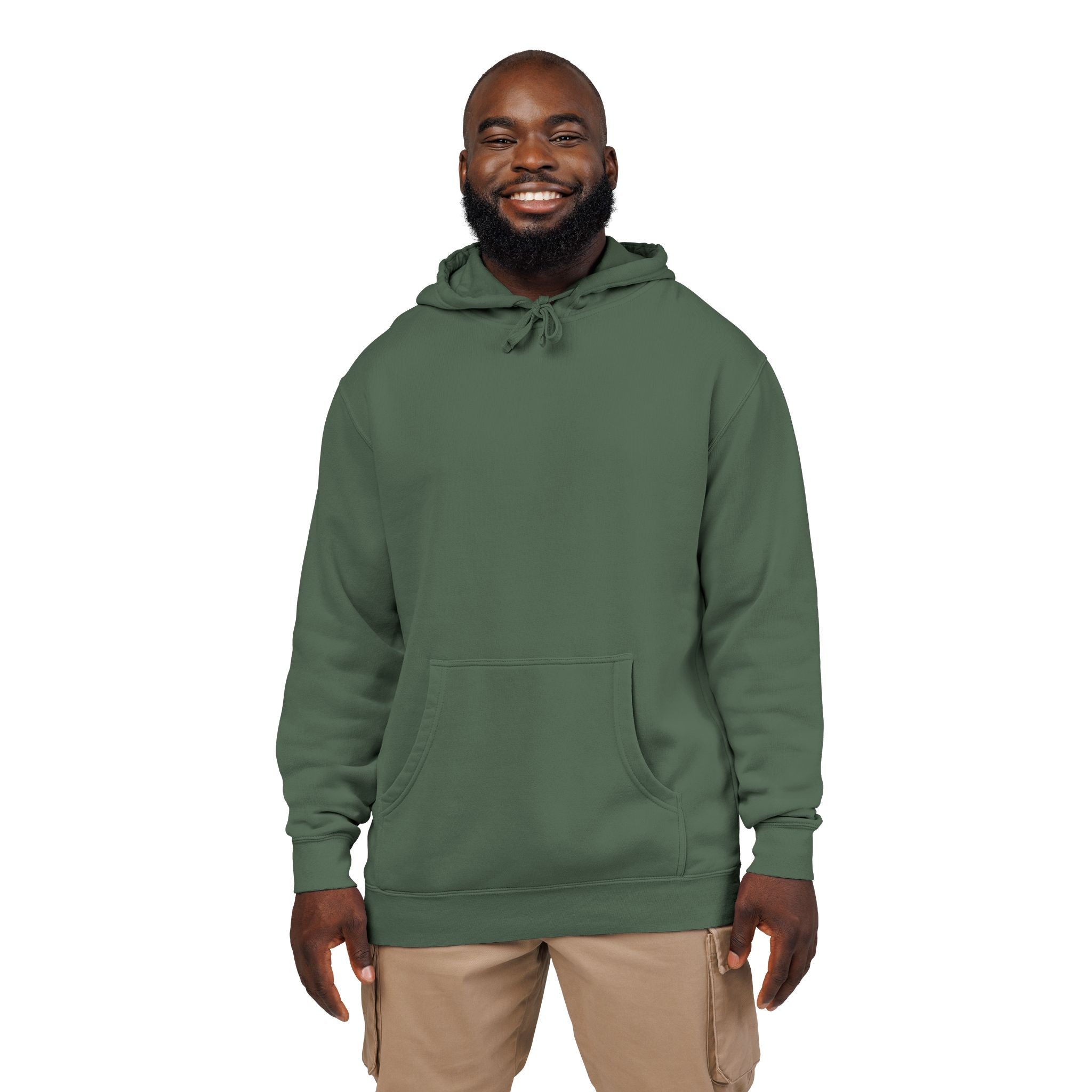 Pigment-Dyed Hoodie — Washed Blush Pullover Hooded Sweatshirt