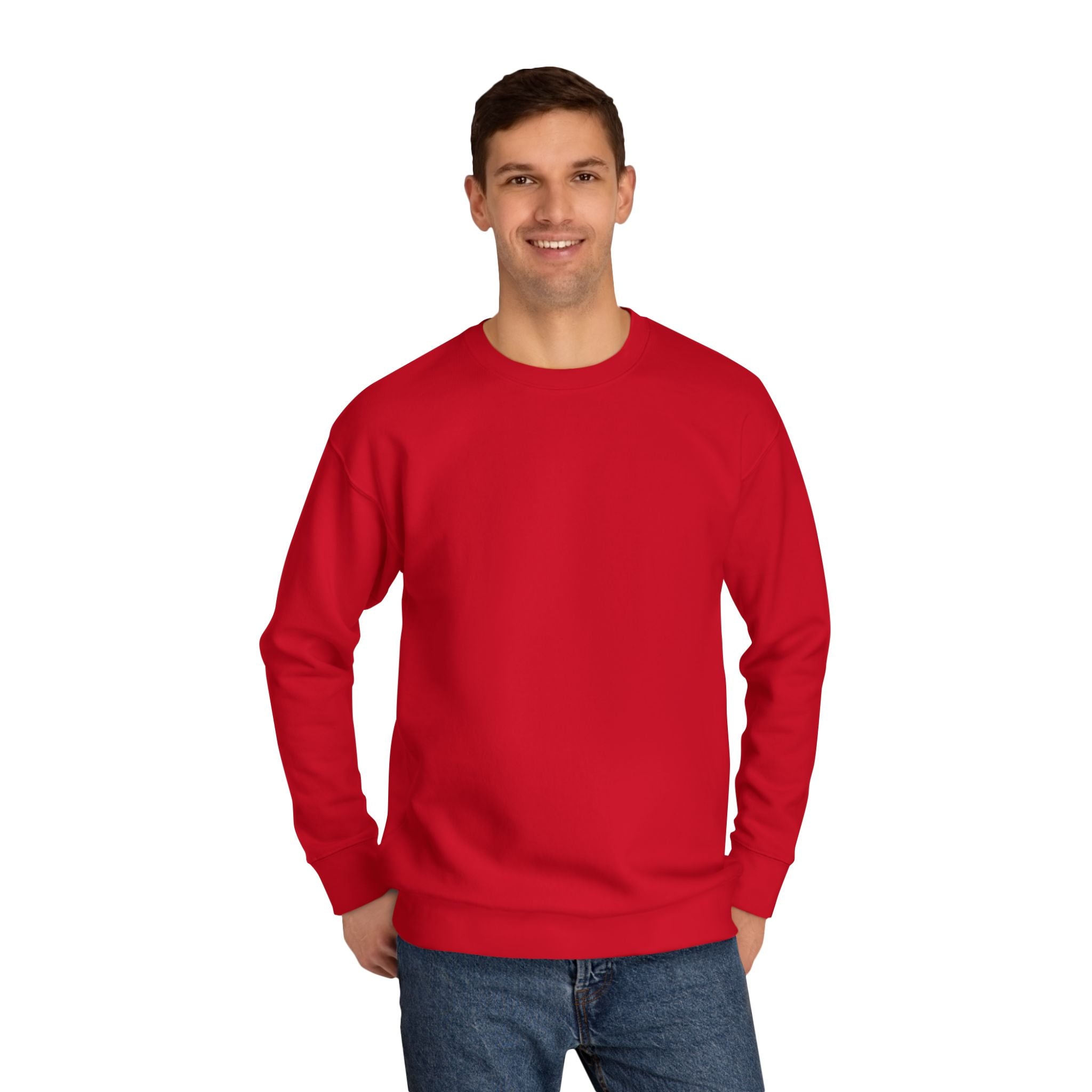 Crewneck Sweatshirt – Classic Coral Crew Sweatshirt, Cozy Everyday Pullover