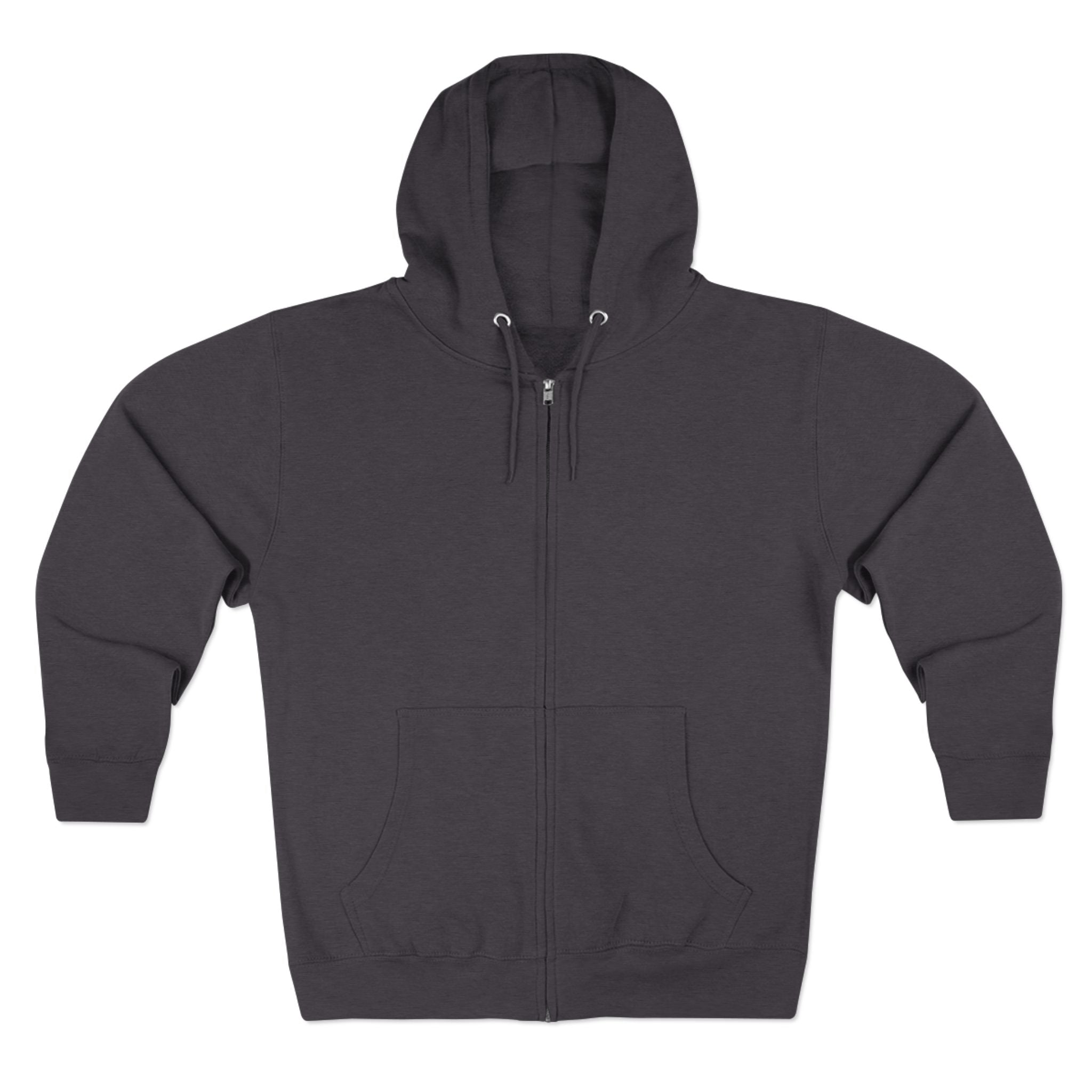 Classic White Zip Hoodie - Plain Full-Zip Hooded Sweatshirt